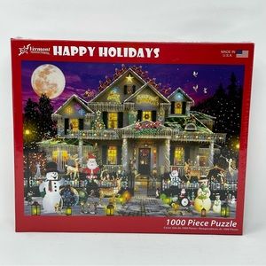 Vermont Christmas Company 1000 pc Jigsaw Puzzle Happy Holidays VC1140 Sealed